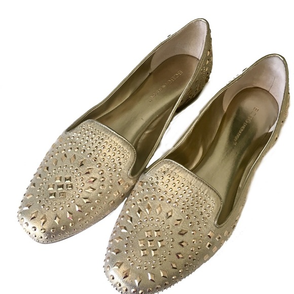 BCBGeneration Shoes - NWOT Gold Iridescent embellished slip on flats
